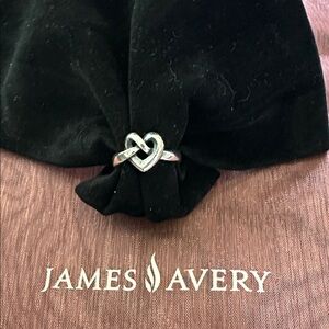 James Avery Sterling Silver Heart Knot Ring, Sz 6